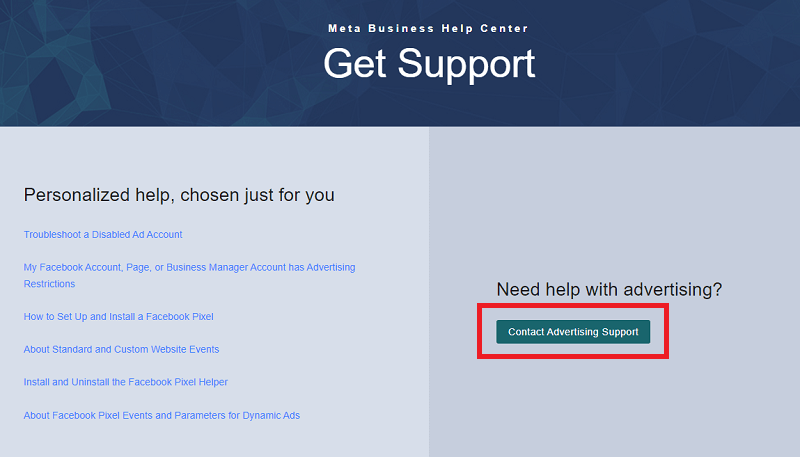 get chat support facebook