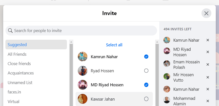 How to Invite People to a Facebook  Event