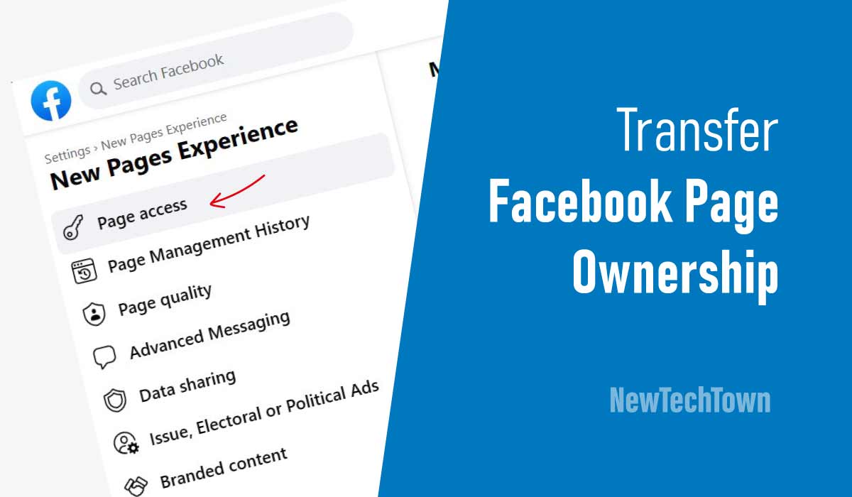How to Transfer Facebook Business Page to another Account | NewTechTown